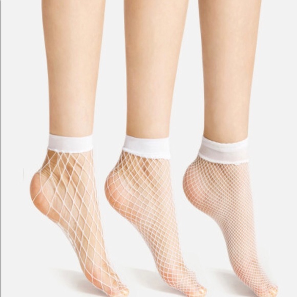 Fishnet Ankle Socks 3 Pairs Price Firm - Picture 1 of 4